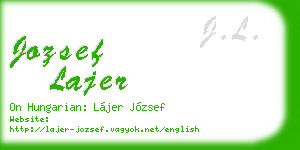 jozsef lajer business card