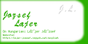 jozsef lajer business card